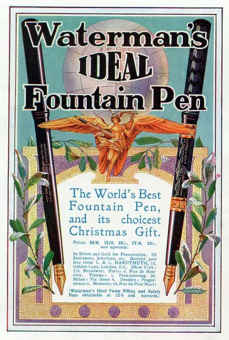 Framed Print : Waterman's Ideal Fountain Pen - Advert Framed Print : Waterman's Ideal Fountain Pen - Advert