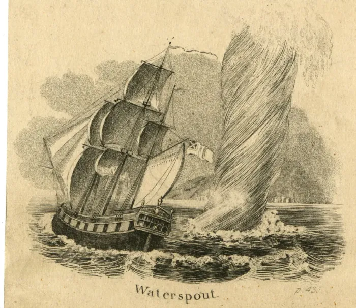 Framed Print : Waterspout near a ship Framed Print : Waterspout near a ship