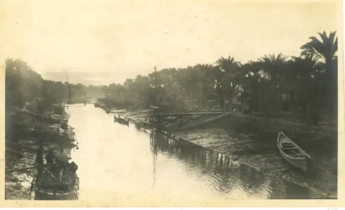 Framed Print : Waterway, Basra, Iraq, WW1 Framed Print : Waterway, Basra, Iraq, WW1