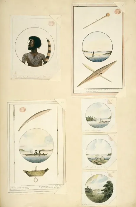 Framed Print : Watling Collection 69-74: Portrait, tools and landscape Framed Print : Watling Collection 69-74: Portrait, tools and landscape