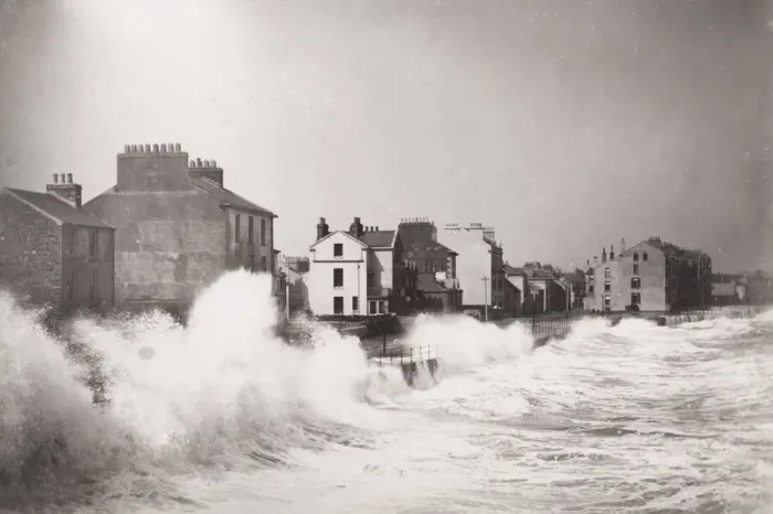 Framed Print : Waves crashing on the shore, Ramsey, Isle of Man Framed Print : Waves crashing on the shore, Ramsey, Isle of Man