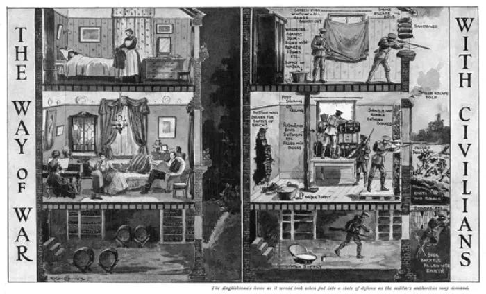 Framed Print : The Way of War with Civilians, WW1 Framed Print : The Way of War with Civilians, WW1
