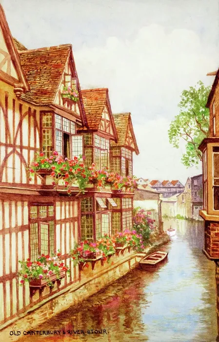 Framed Print : The Weavers and River Stour, Canterbury, Kent Framed Print : The Weavers and River Stour, Canterbury, Kent