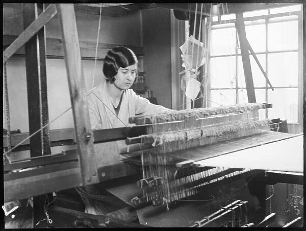 Weaving at a Hand Loom