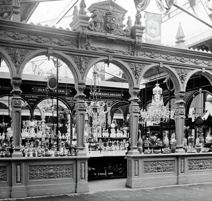 Framed Print : Webb's Glass exhibit, Exposition Universelle, Paris, 1889 Framed Print : Webb's Glass exhibit, Exposition Universelle, Paris, 1889