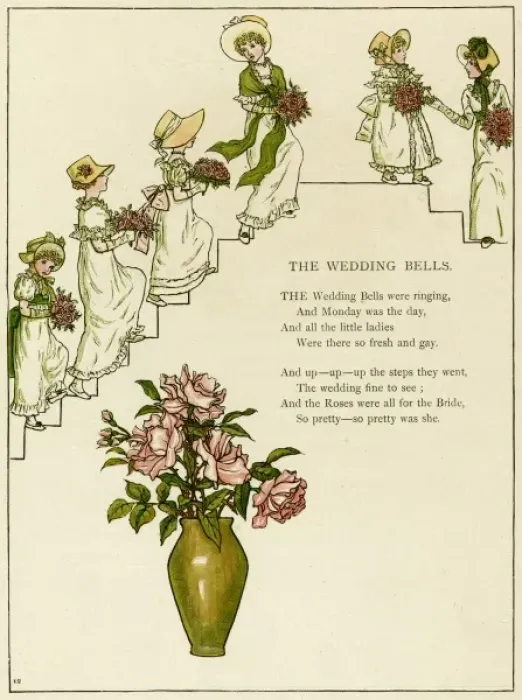 Framed Print : The wedding bells -- bridesmaids with bouquets Framed Print : The wedding bells -- bridesmaids with bouquets