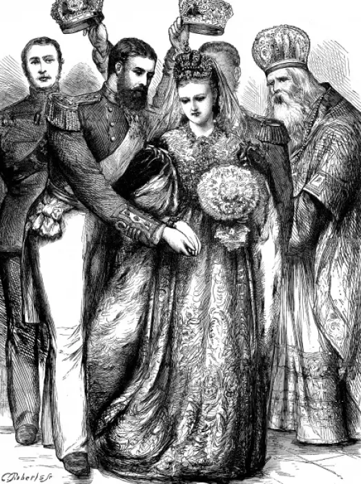 Framed Print : The wedding ceremony of the Duke of Edinburgh and the Grand Framed Print : The wedding ceremony of the Duke of Edinburgh and the Grand