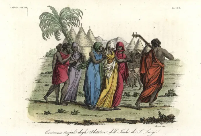 Framed Print : Wedding ceremony among the natives of Ndor Framed Print : Wedding ceremony among the natives of Ndor