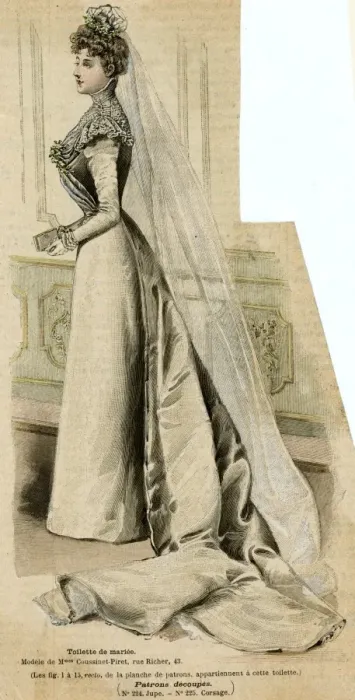Framed Print : Wedding Dress 1899
