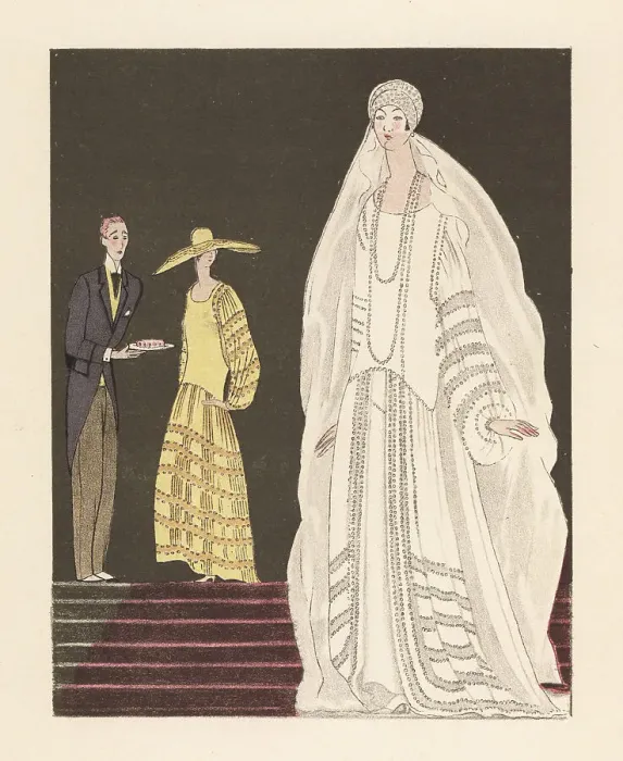Framed Print : Wedding dress designed by Jeanne Lanvin, 1924 Framed Print : Wedding dress designed by Jeanne Lanvin, 1924