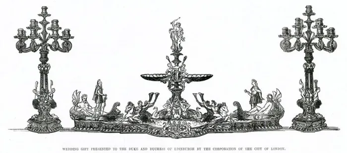 Framed Print : Wedding gfits presented to the Duke & Duchess of Edinburgh