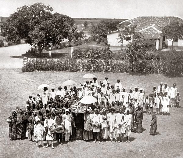 Wedding group, India, circa 1880s