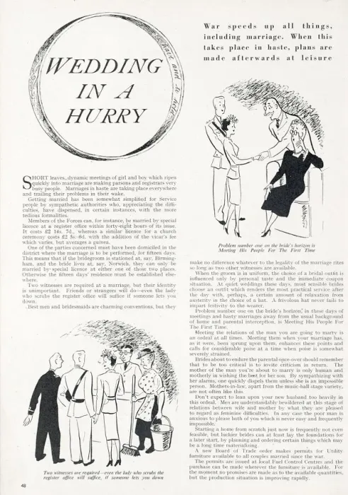 Framed Print : Wedding in a hurry, 1944 Framed Print : Wedding in a hurry, 1944