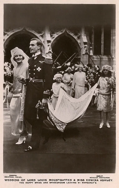 Wedding of Lord Louis Mountbatten and Miss Edwina Ashley