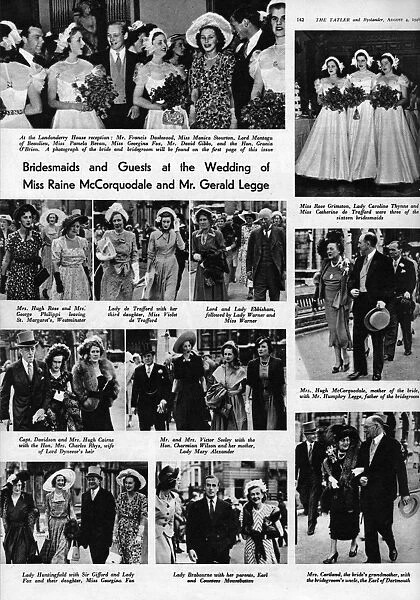 Wedding of Raine McCorquodale & Gerald Legge, 1948