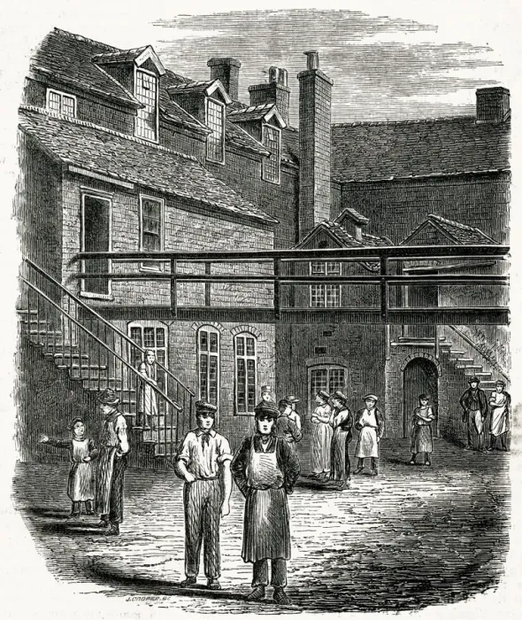 Framed Print : Wedgwoods manufactory in Etruria 1850s Framed Print : Wedgwoods manufactory in Etruria 1850s