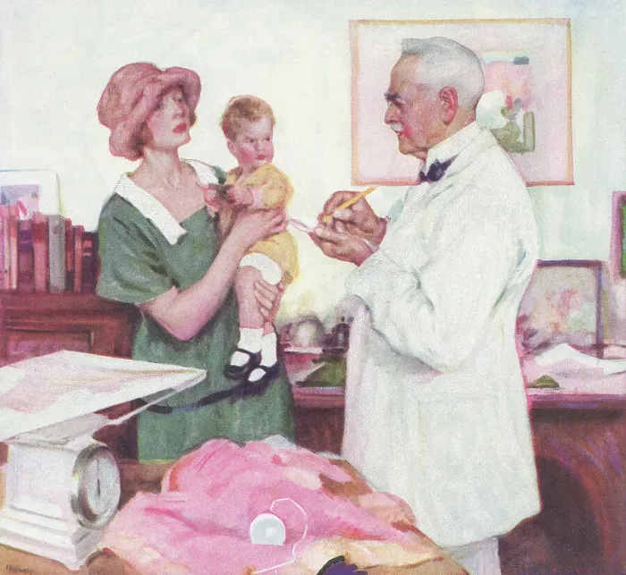Framed Print : Weighing Baby Framed Print : Weighing Baby