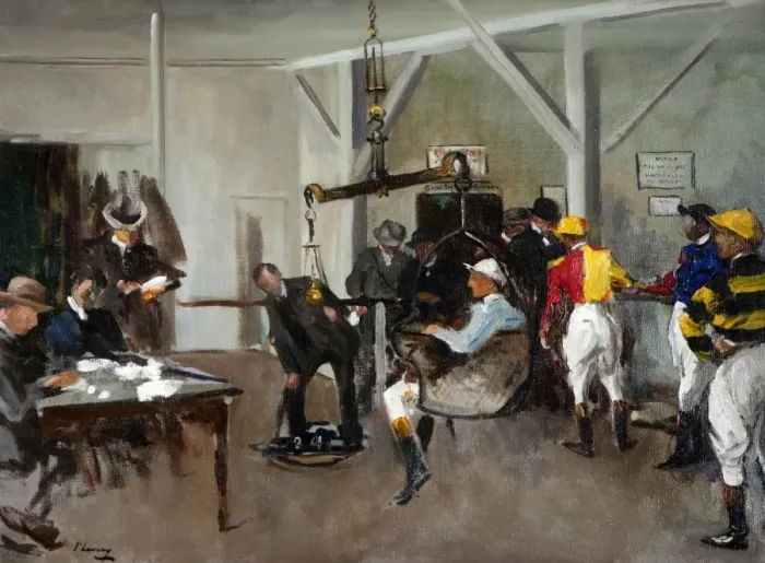 Framed Print : The Weighing Room, Hurst Park Framed Print : The Weighing Room, Hurst Park