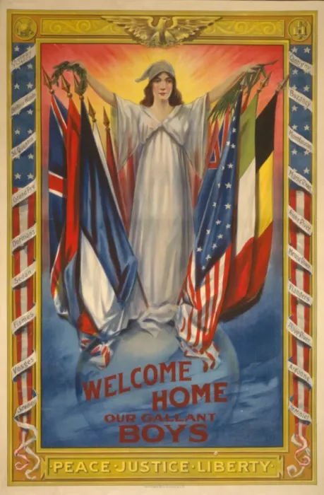 Framed Print : Welcome home our gallant boys