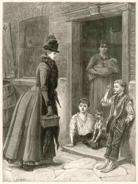 Framed Print : A welcome visitor to a poor home Framed Print : A welcome visitor to a poor home