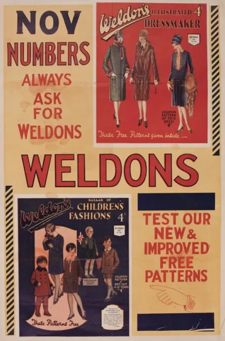 Framed Print : Weldons clothing patterns Framed Print : Weldons clothing patterns