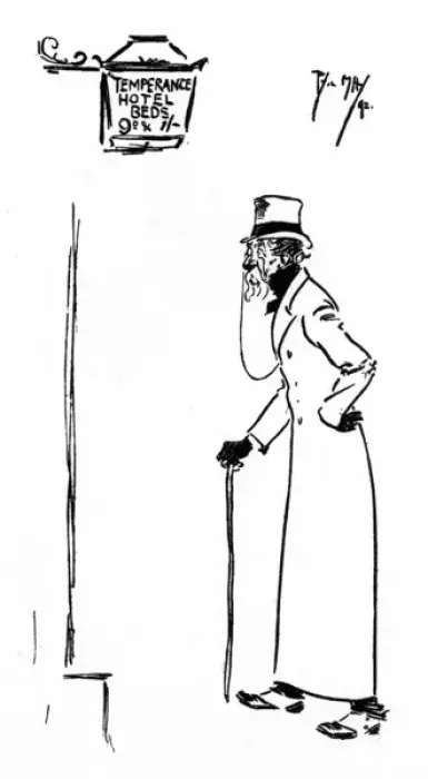 Framed Print : Well-heeled man reduced to staying at the Temperance Hotel Framed Print : Well-heeled man reduced to staying at the Temperance Hotel