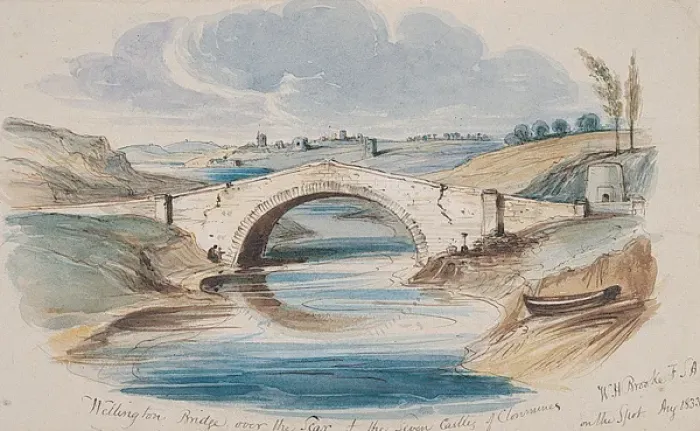Framed Print : Wellington Bridge over the Scar and the Seven Castles of Clo Framed Print : Wellington Bridge over the Scar and the Seven Castles of Clo