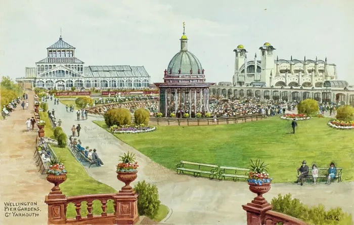 Framed Print : Wellington Pier Gardens, Great Yarmouth, Norfolk Framed Print : Wellington Pier Gardens, Great Yarmouth, Norfolk