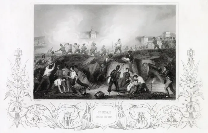 Framed Print : Wellingtons force attack the French at CIUDAD RODRIGO