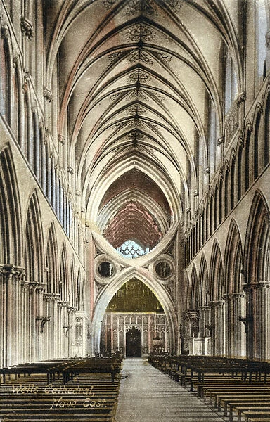 Wells Cathedral, Wells, Somerset, England - Nave - In 1338 the mason William Joy employed