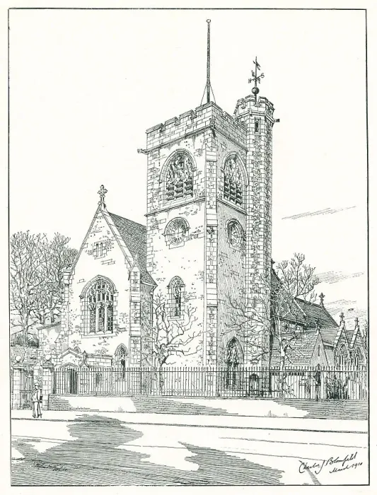 Framed Print : Welwyn Church Proposed New Tower Framed Print : Welwyn Church Proposed New Tower