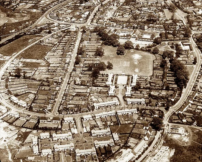 Framed Print : Welwyn Garden City, early 1900s Framed Print : Welwyn Garden City, early 1900s