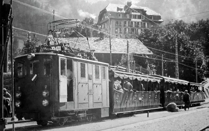 Framed Print : Wengen Railway, Switzerland in 1923 Framed Print : Wengen Railway, Switzerland in 1923