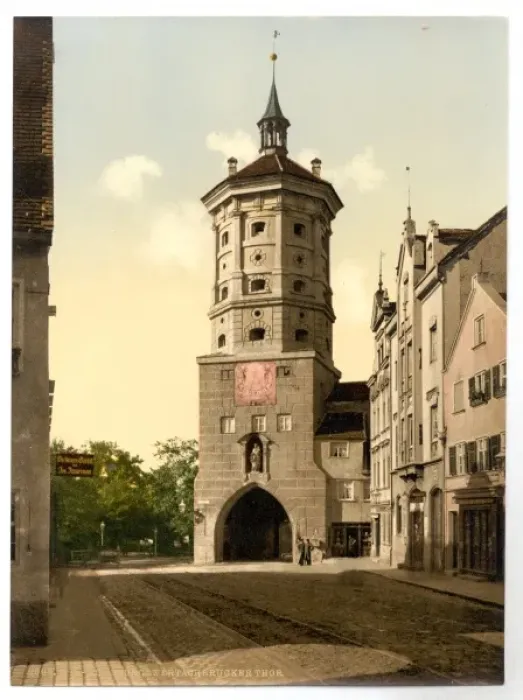 Framed Print : Wertachbruckerthor (i. e. Wertachbruckertor), Augsburg, Bavar Framed Print : Wertachbruckerthor (i. e. Wertachbruckertor), Augsburg, Bavar