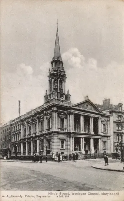 Framed Print : Wesleyan Chapel, Hinde Street, Marylebone, London Framed Print : Wesleyan Chapel, Hinde Street, Marylebone, London