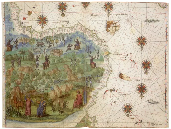 Framed Print : West Africa 1547 Date: 1547 Framed Print : West Africa 1547 Date: 1547