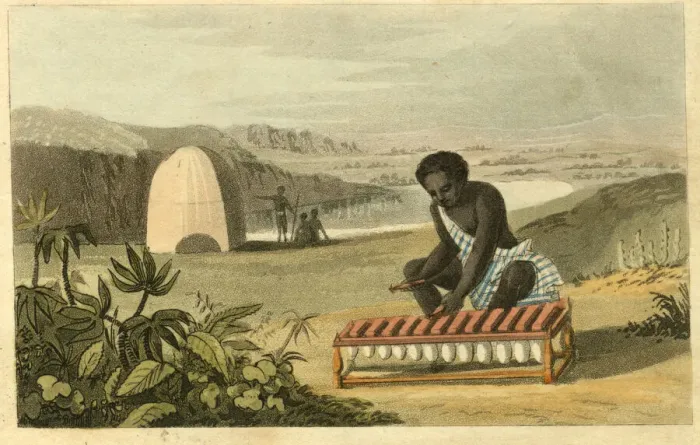 Framed Print : West African native playing Balafon Framed Print : West African native playing Balafon