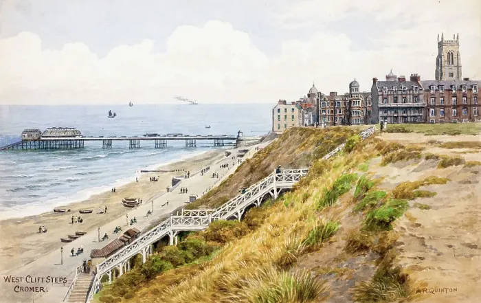 Framed Print : West Cliff Steps, Cromer, Norfolk Framed Print : West Cliff Steps, Cromer, Norfolk