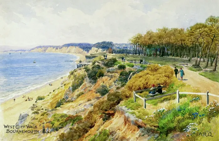 Framed Print : West Cliff Walk, Bournemouth, Dorset Framed Print : West Cliff Walk, Bournemouth, Dorset