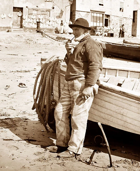 West Country fisherman - possibly St. Ives, Cornwall