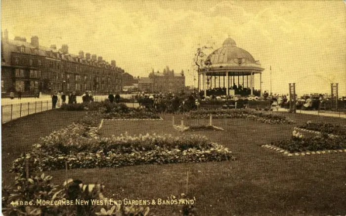 Framed Print : West End Gardens and Bandstand, Morecambe, England Framed Print : West End Gardens and Bandstand, Morecambe, England
