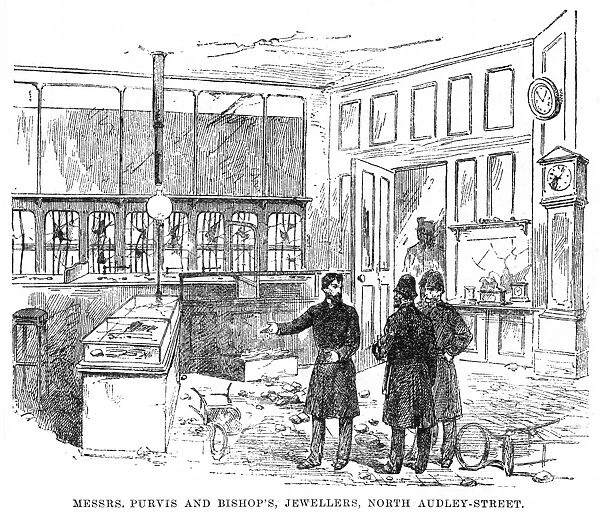 West End riots: shops damaged by rioters, 1886