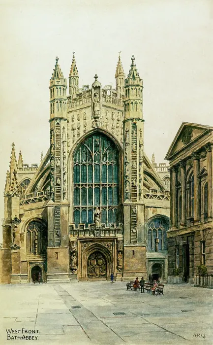 Framed Print : West Front, Bath Abbey, Bath, Somerset Framed Print : West Front, Bath Abbey, Bath, Somerset