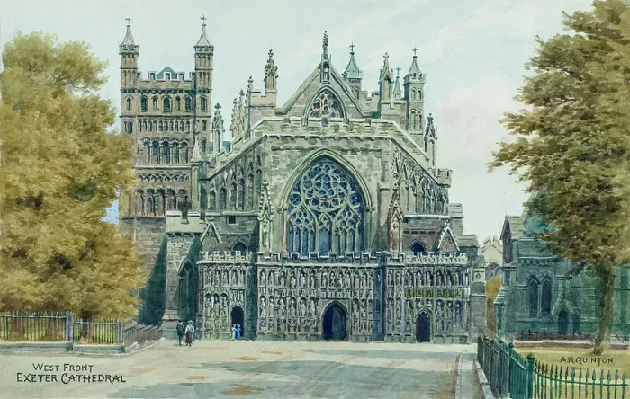 Framed Print : West Front, Exeter Cathedral, Exeter, Devon Framed Print : West Front, Exeter Cathedral, Exeter, Devon