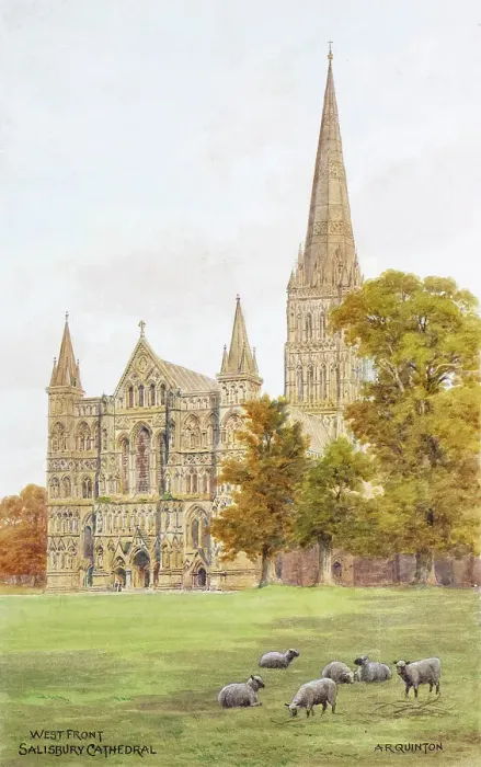 Framed Print : West Front, Salisbury Cathedral, Salisbury, Wiltshire Framed Print : West Front, Salisbury Cathedral, Salisbury, Wiltshire