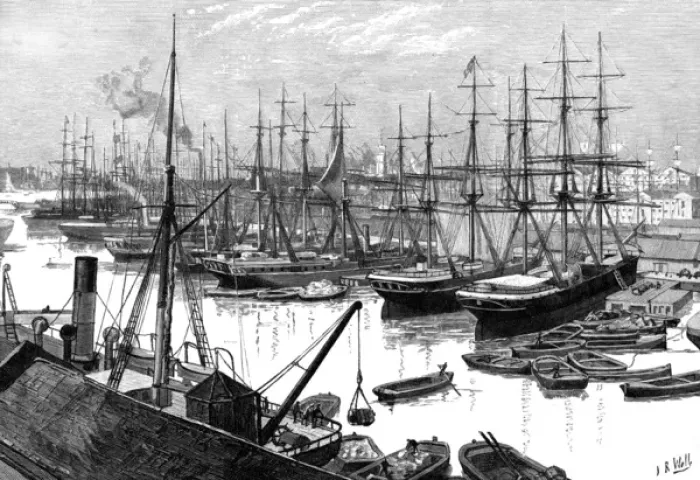 Framed Print : The West India Docks, London Framed Print : The West India Docks, London