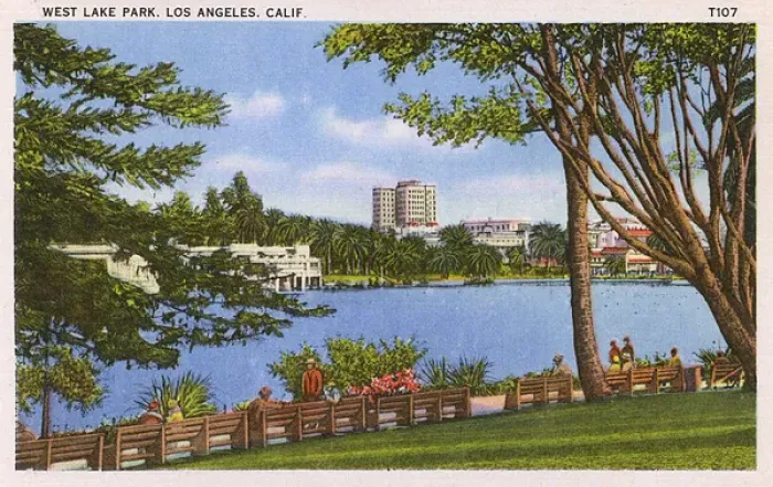 Framed Print : West Lake Park, Los Angeles, California, USA Framed Print : West Lake Park, Los Angeles, California, USA