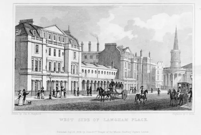 Framed Print : West side of Langham Place, London Framed Print : West side of Langham Place, London