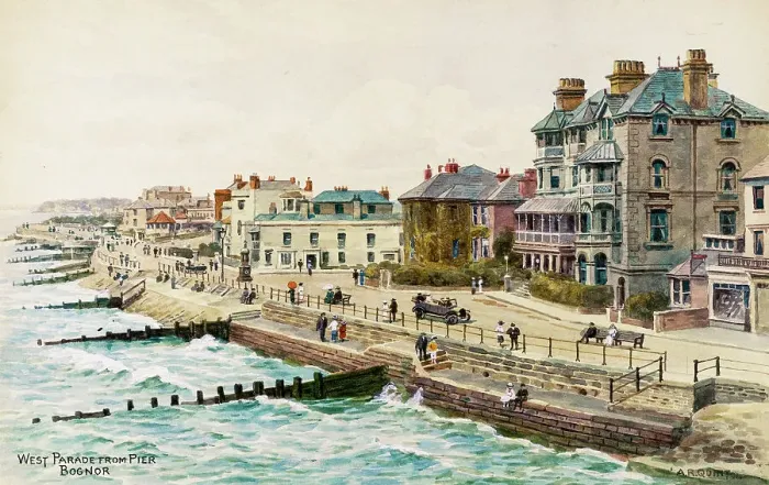 Framed Print : West Parade, Bognor Regis, Sussex, viewed from the Pier Framed Print : West Parade, Bognor Regis, Sussex, viewed from the Pier