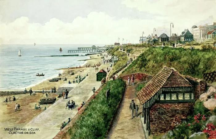 Framed Print : West Parade and Cliff, Clacton on Sea, Essex Framed Print : West Parade and Cliff, Clacton on Sea, Essex